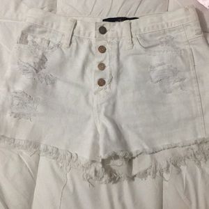 Hollister white high wasted shorts // size 1